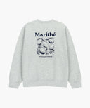 [REGEN] LEMON GRAPHIC OVERSIZED SWEATSHIRT IN LIGHT HEATHER GREY image 7