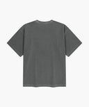 OUTLINE CLASSIC LOGO OVERSIZED DYEING TEE IN CHARCOAL GREY