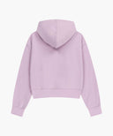 W SMALL CLASSIC LOGO CROP HOODIE IN LAVENDER