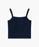 W BASIC STRING CROP SLEEVELESS IN NAVY image 7