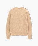 BOUCLE CLASSIC LOGO KNIT PULLOVER IN ECRU image 7