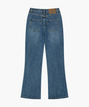 M RELAXED FIT BOOTS-CUT DENIM PANTS IN BLUE image 7