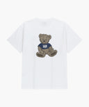 DOODLE BEAR TEE IN WHT/ BEG image 7