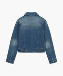W DENIM TRUCKER JACKET IN BLUE image 7