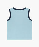 KIDS WAFFLE RINGER SLEEVELESS IN LIGHT BLUE image 7