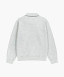 SMALL CLASSIC LOGO HALF ZIPUP SWEATSHIRT IN LIGHT HEATHER GREY image 7