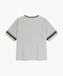 KIDS V NECK NYLON WOVEN TEE IN LIGHT GRAY image 7
