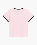 W CLASSIC LOGO RINGER TEE IN LIGHT PINK image 7
