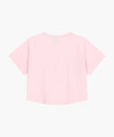 W SILVER LETTERING CROP TEE IN PINK image 7