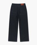 M WIDE RAW DENIM PANTS IN DARK BLUE image 7
