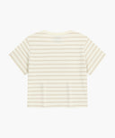 W CLASSIC LOGO CROP TEE IN IVORY image 7