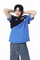 APPLIQUE FELT LOGO TOP FOR MEN IN BLUE image 1