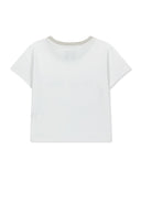 TONAL RIB LOGO CROP TOP IN WHITE image 12