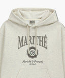 CREST CRACK LOGO OVERSIZED HOODIE IN OATMEAL image 8
