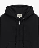 W CLASSIC LOGO CROP HOODIE ZIPUP IN BLACK BLACK image 8