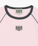 W AEROCOOL SMALL CLASSIC LOGO SLIM RINGER TEE IN PINK