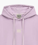 W SMALL CLASSIC LOGO CROP HOODIE IN LAVENDER