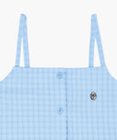 KIDS W CHECK SLEEVELESS BLOUSE IN BLUE image 8