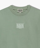W SMALL CLASSIC LOGO CROP SWEATSHIRT IN MINT GREY image 8