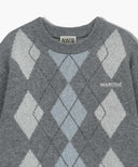 ARGYLE JQD KNIT PULLOVER IN HEATHER GREY image 8