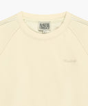 W LACE DETAIL CROP SWEATSHIRT IN IVORY image 8