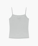 W SMALL CLASSIC LOGO SLEEVELESS LAYERED TEE IN LIGHT GRAY