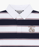 KIDS MULTI STRIPE COLLAR TEE IN NAVY image 8
