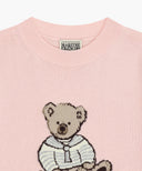 W DOODLE BEAR HALF KNIT PULLOVER IN LIGHT PINK image 8