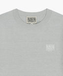 W SMALL CLASSIC LOGO HALF KNIT PULLOVER IN HEATHER GREY image 8