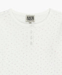 W FLOWER PATTERN LONG SLEEVE TEE IN IVORY image 8