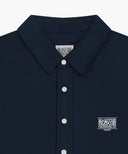 CLASSIC LOGO LINEN SHIRT IN NAVY image 8