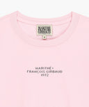 W SILVER LETTERING CROP TEE IN PINK image 8