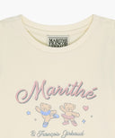 KIDS W BALLOON SLEEVE PEPLUM TEE IN CREAM image 8