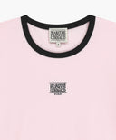 W CLASSIC LOGO RINGER TEE IN LIGHT PINK image 8