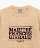 BOUCLE CLASSIC LOGO KNIT PULLOVER IN ECRU image 8