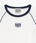W AEROCOOL SMALL CLASSIC LOGO SLIM RINGER TEE IN IVORY