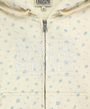 W CLASSIC LOGO CROP HOODIE ZIPUP IN IVORY image 11