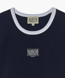 W CLASSIC LOGO RINGER TEE IN NAVY image 8
