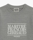 W CLASSIC LOGO CROP KNIT IN MELANGE GRAY image 8