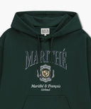 CREST CRACK LOGO OVERSIZED HOODIE IN DARK GREEN image 8