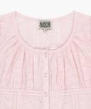 W PUFF SLEEVE LACE SHIRT IN LIGHT PINK image 8