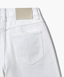W LONG BERMUDA DENIM PANTS IN WHITE image 9