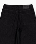 M WIDE RAW DENIM PANTS IN BLACK image 9