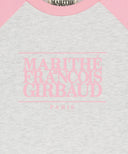 KIDS CLASSIC LOGO OVERSIZED RAGLAN TEE IN CORAL PINK