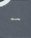 W RINGER STRIPE LONG SLEEVE TEE IN NAVY image 9