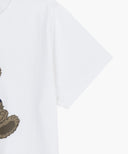 W DOODLE BEAR TEE IN WHT/ BEG image 9