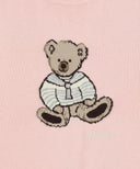 W DOODLE BEAR HALF KNIT PULLOVER IN LIGHT PINK image 9