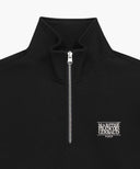 SMALL CLASSIC LOGO HALF ZIPUP SWEATSHIRT IN BLACK image 9