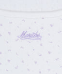 W FLOWER CROP TEE IN IVORY
