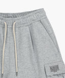 CLASSIC LOGO CARGO SWEAT SHORTS IN HEATHER GREY image 9